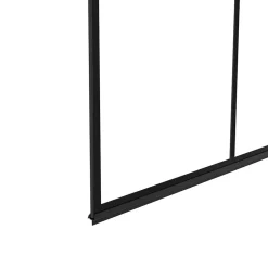 IDMarket Pare baignoire 1 volet 70x120 cm sérigraphié effet verrière avec profilé en aluminium noir* Pare-Baignoire