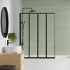 Gelco Pare Baignoire 4 volets - - LEXIA Noir - 110 x 140* Pare-Baignoire