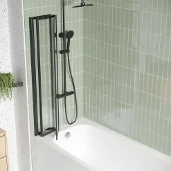 Gelco Pare Baignoire 4 volets - - LEXIA Noir - 110 x 140* Pare-Baignoire