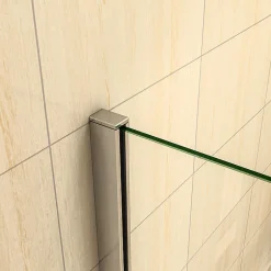 AICA Sanitaire Pare baignoire fixe 1 volet chrome - L.40 x H.130 cm en 5mm verre anticalcaire* Pare-Baignoire