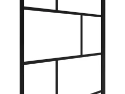 Vente-unique Pare baignoire pivotant style industriel - 80 x 140 cm - Noir mat - Verre - RIVANON* Pare-Baignoire