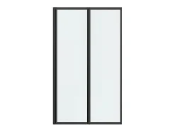 Vente-unique Pare baignoire pliant en métal style atelier - Noir mat - 80 x 140 cm - DISTRICT* Pare-Baignoire