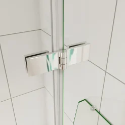 AICA Sanitaire pare baignoire 90x140cm paravent pivotant avec porte-serviette en inox et 2 étagères,5mm verre de sécurit,facile à pose* Pare-Baignoire