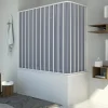 Forte Pare baignoire70x150 CM H150 en Plastique pvc modèle Santorini avec l'ouverture latérale* Pare-Baignoire