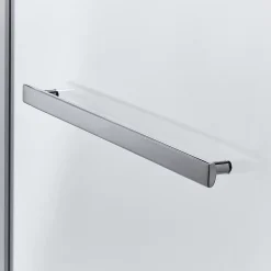GoodHome Pare-baignoire 1 volet verre transparent anticalcaire Nubia H. 150 x l. 95 cm