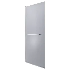 GoodHome Pare-baignoire 1 volet verre gris fumé anticalcaire Nubia H. 150 x l. 95 cm* Pare-Baignoire