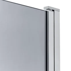 GoodHome Pare-baignoire 1 volet verre gris fumé anticalcaire Nubia H. 150 x l. 95 cm* Pare-Baignoire