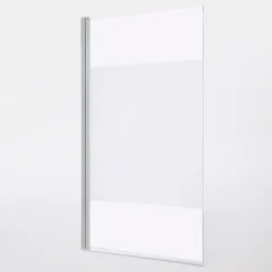 GoodHome Pare-baignoire 1 volet verre effet dépoli anticalcaire Calera H. 140 x l. 85 cm* Pare-Baignoire