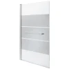 GoodHome Pare-baignoire 1 volet verre miroir anticalcaire Nubia H. 150 x l. 95 cm