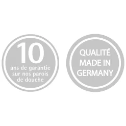 Schulte Pare-baignoire 2 volets, 112 x 140 cm, verre transparent anticalcaire 5 mm, profilé noir,