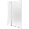 GoodHome Pare-baignoire 2 volets verre transparent profilé finition poli Calera H. 140 x l. 104 cm* Pare-Baignoire