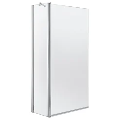 GoodHome Pare-baignoire 2 volets verre transparent profilé finition poli Calera H. 140 x l. 104 cm* Pare-Baignoire