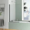 Galedo Pare-baignoire 70 x 120 cm noir mat Essentiel* Pare-Baignoire