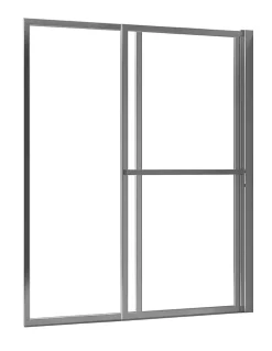 Atelier du bain Pare-baignoire argent 2 volets relevable