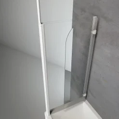 Schulte Pare-baignoire avec retour fixe - 70x115x140cm - rabattable - 2 volets pivotants - verre 5 mm - alu-argenté* Pare-Baignoire