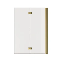 Schulte Pare-baignoire Elara - Pliable - 2 Volets - 100x140 - Transparent - 5mm - Or Mat* Pare-Baignoire