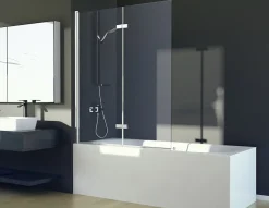 Azura Home Design Pare-baignoire Lumix Chrome 100x145cm