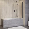 Azura Home Design Pare-baignoire Lumix Gun Metal 100x145cm