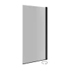 Essebagno Pare-Baignoire pivotant verre transparent anticalcaire et aluminium 80 x 140 noir* Pare-Baignoire