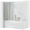 Rea Pare-Baignoire Pliant Agat-2 80 Brushed Gold