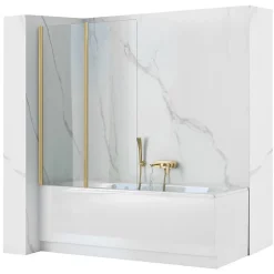 Rea Pare-Baignoire Pliant Agat-2 80 Brushed Gold