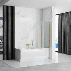 Rea Pare-Baignoire Pliant Agat-2 80 Brushed Gold