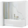 Rea Pare-Baignoire Pliant Agat-2 100 Brushed Gold* Tablier Et Habillage De Baignoire