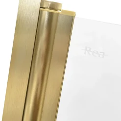 Rea Pare-Baignoire Pliant Agat-2 100 Brushed Gold* Tablier Et Habillage De Baignoire