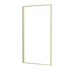 Galedo Pare-baignoire rabattable 140 x 80 cm, profilés alu doré brossé, Golden Edge* Pare-Baignoire