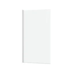 Galedo Pare-baignoire rabattable 130 x 70 cm, profilés alu blanc mat, Essentiel* Pare-Baignoire
