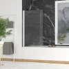 Galedo Pare-baignoire rabattable 140 x 80 cm, profilés alu blanc, verre ondulé, Wave