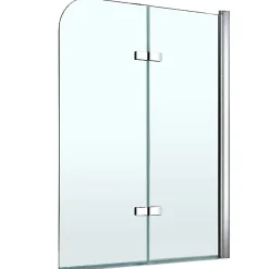 Saniverre Pare-baignoire rabattable BALY en verre 6 mm transparent 120 x 140 cm