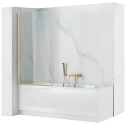Rea Pare-Baignoire Elegant Brushed Gold 70* Tablier Et Habillage De Baignoire