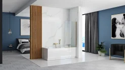 Rea Pare-Baignoire Elegant 70 Gold* Tablier Et Habillage De Baignoire