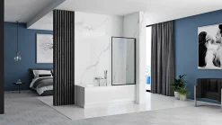 Rea Pare-Baignoire Lagos Fix 80 Black