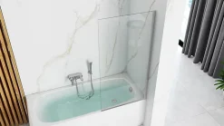 Rea Pare-Baignoire Lagos Fix 80 Chrome* Tablier Et Habillage De Baignoire
