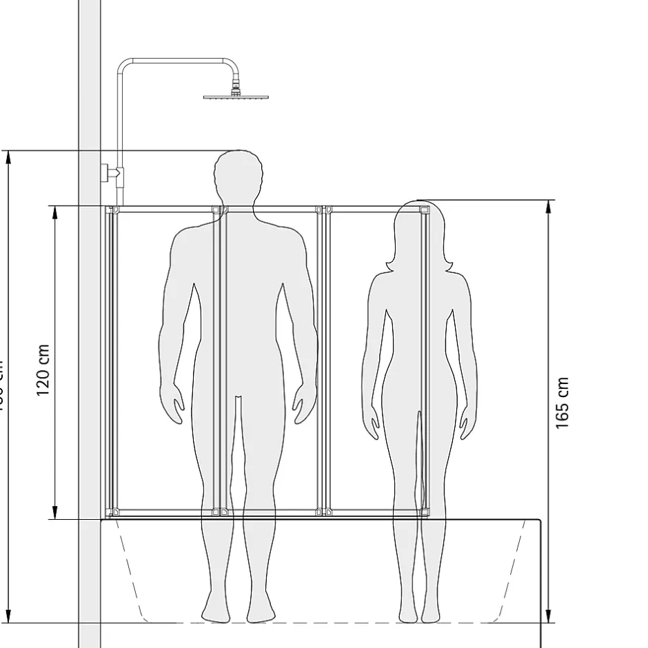 Schulte Pare-baignoire - 127x120 cm - réversible - rabattable - volet pivotant - verre 3 mm - transparent - blanc