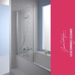 Jacob Delafon Pare-bain Struktura 1 volet pivotant chrome* Pare-Baignoire