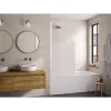Kinedo Pare-bain pivotant Smart Design Lyra 80 blanc verre avec sérigraphie cosmos* Pare-Baignoire