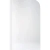 Sanindusa Pare-bain réversible 1 volet pivotant à 180 en verre trempé 6mm profilé alu Aquarela 80x140 verre cristal profilé blanc