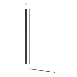 Swiss Aqua Technologies Pare-muret 100x90cm Paroi en verre Crystal Glass 8 mm anticalcaire, avec bras et profilés noir mat (SATBWIS90PRC)