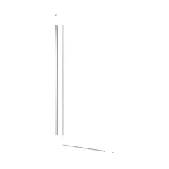 Swiss Aqua Technologies Pare-muret 100x100cm Paroi en verre Crystal Glass 8 mm anticalcaire, avec bras et profilés chrome brillant (SATBWIS100PR)* Paroi De Douche