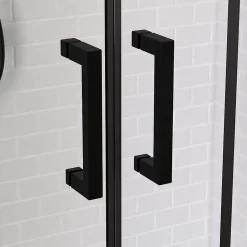 Galedo Paroi de douche à double porte coulissante 120 x 160 cm, profilé noir mat laqué, Factor X* Porte De Douche