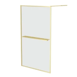 Paroi de douche à l'italienne fixe 120 x 200 cm, doré brossé, Galedo Golden Edge* Paroi De Douche