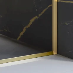 Paroi de douche à l'italienne transparente, profilé doré 120 cm, Schulte Impériale Contoura