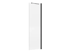 Vente-unique Paroi de douche à l'italienne - Noir mat - Verre 5 mm - 60x200 cm - DAREN