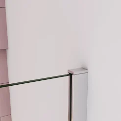 paroi de douche à l'italienne fixe 30x200cm,style atelier,Profilé en aluminium chromé,en 8mm verre anticalcaire,sans receveur* Paroi De Douche