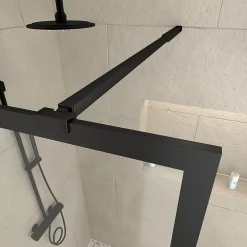 Paroi de douche à l'italienne H.200 x l.80 cm, ép. 6 mm, profilé noir, Galedo Edge* Paroi De Douche