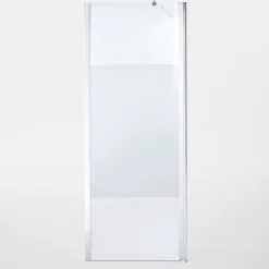 Paroi de douche à l'italienne et volet Cooke & Lewis Onega sérigraphié 80 + 45 cm