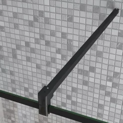 AICA Sanitaire Paroi de douche à l'italienne 70x200cm avec volet pivotant 40cm - 8mm verre anticalcaire - barre de fixation carrée 140cm* Paroi De Douche
